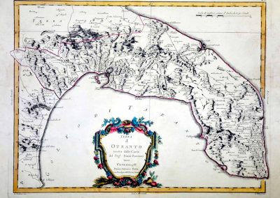 La mappa di Terra d'Otranto in un'antica cartografia