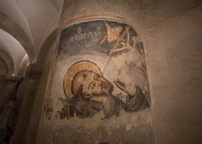 Cripta della basilica di Otranto: affresco di San Francesco