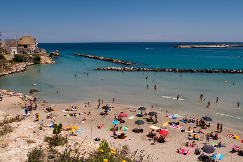 Spiaggia di un villaggio direttamente sul mare di Otranto